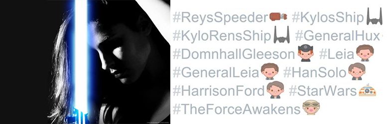 ejemplos hashtags en twitter y foto de perfil de facebook star wars